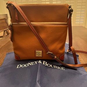 Dooney & Bourke Pebble Leather Light Brown crossbody Bag